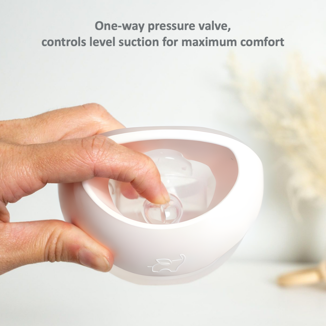one-way pressure valves ensures maximal comfort by controlling the level of suction for maximum comfort. 